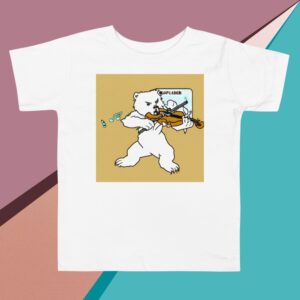 Polar Bear Viollin Toddler Short Sleeve Tee Polar Bear Viollin Toddler Short Sleeve Tee
