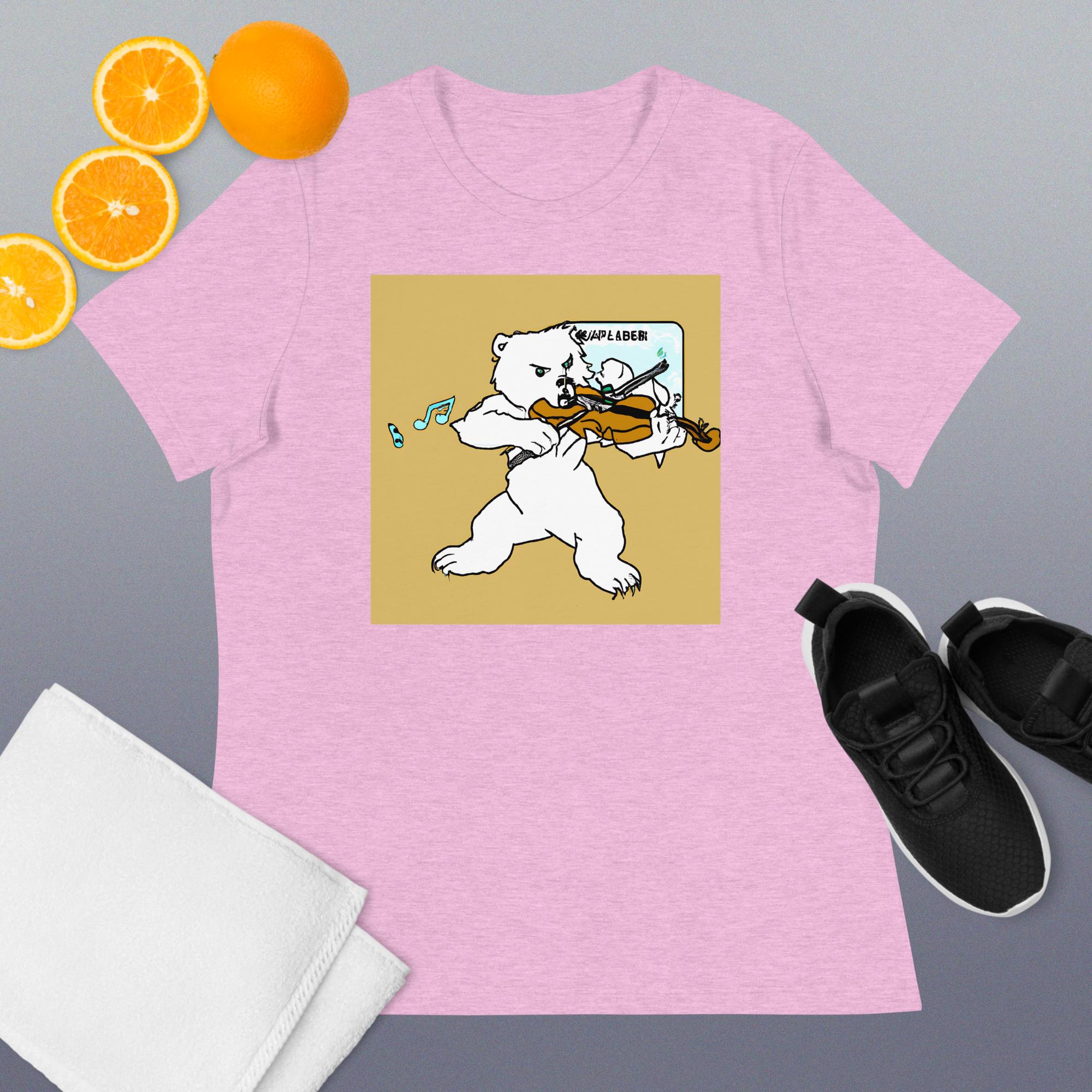 Polar Bear Violin Women's Relaxed T-Shirt - Image 10