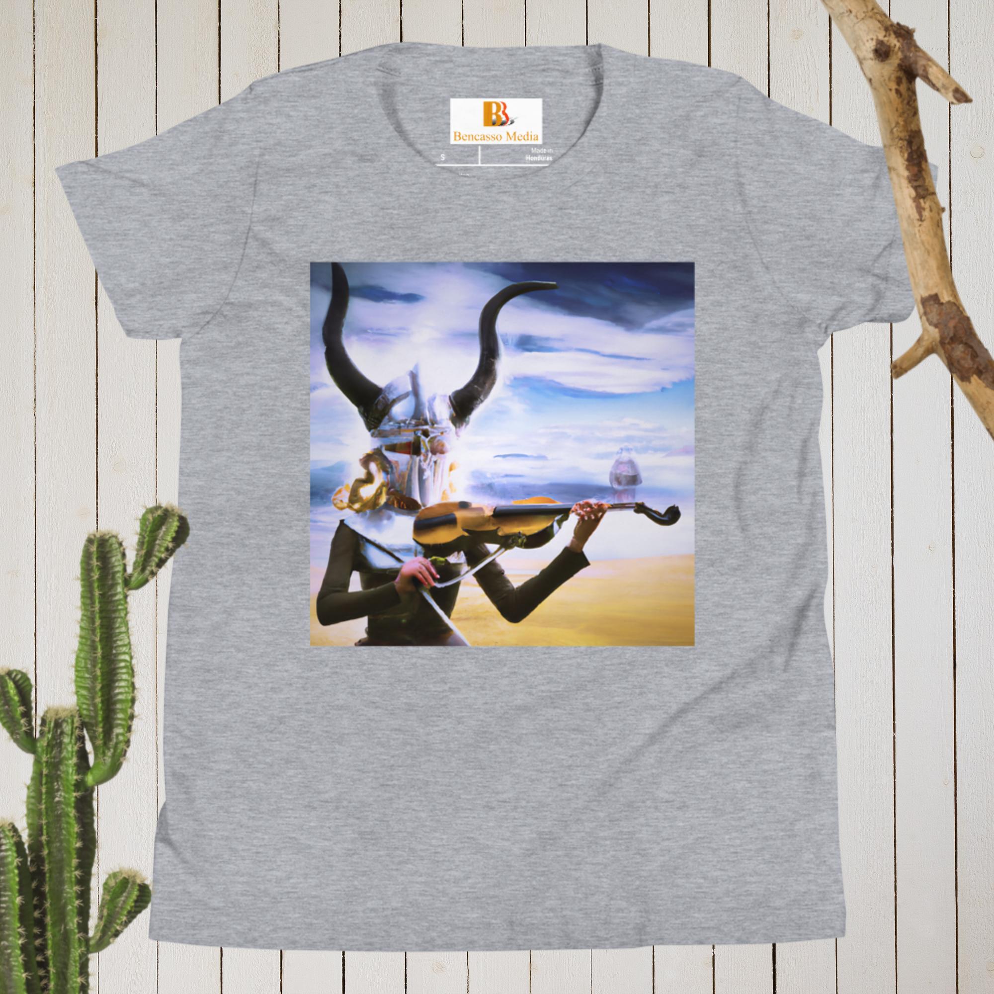 Hillary Viking Violin Youth Short Sleeve T-Shirt - Image 2