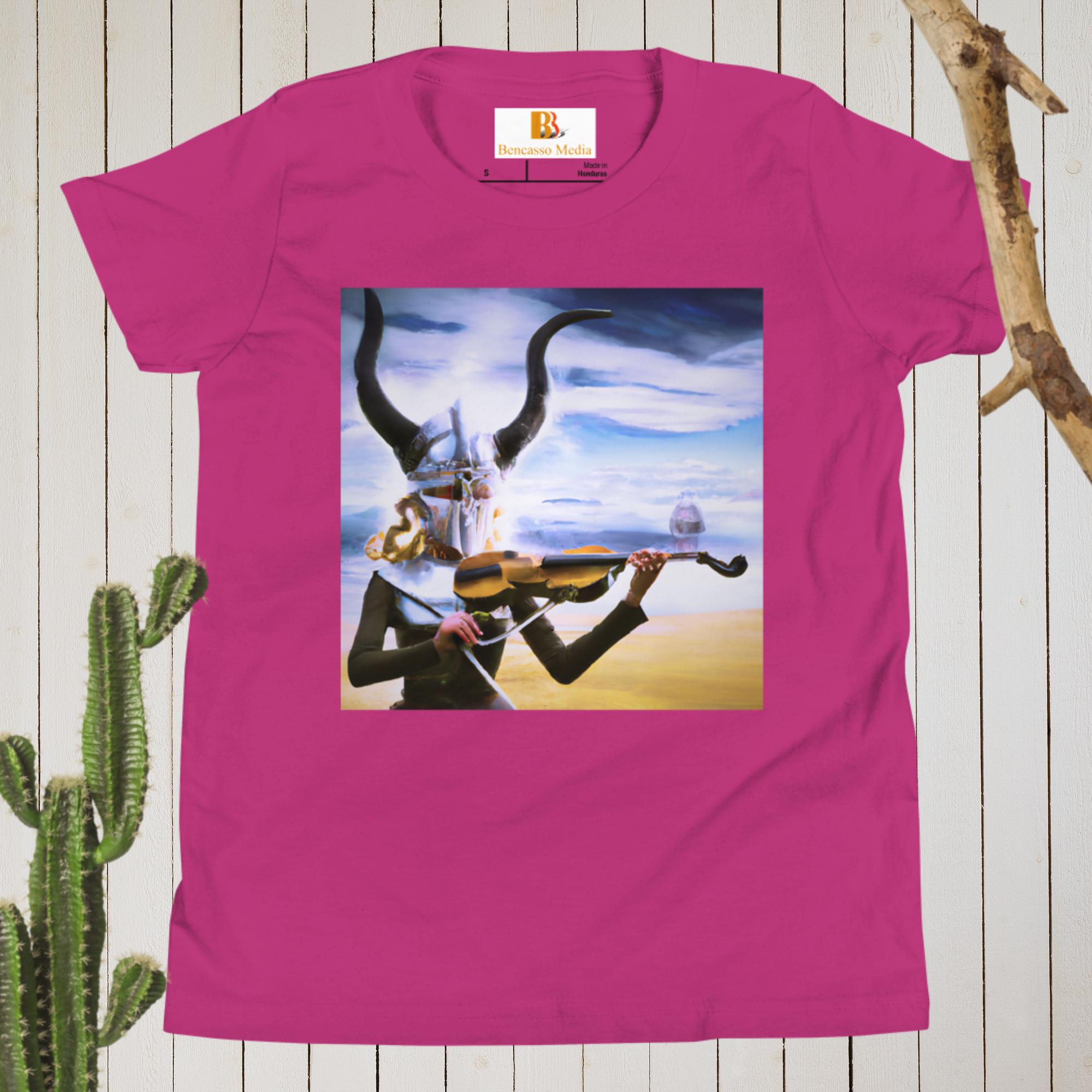 Hillary Viking Violin Youth Short Sleeve T-Shirt - Image 9