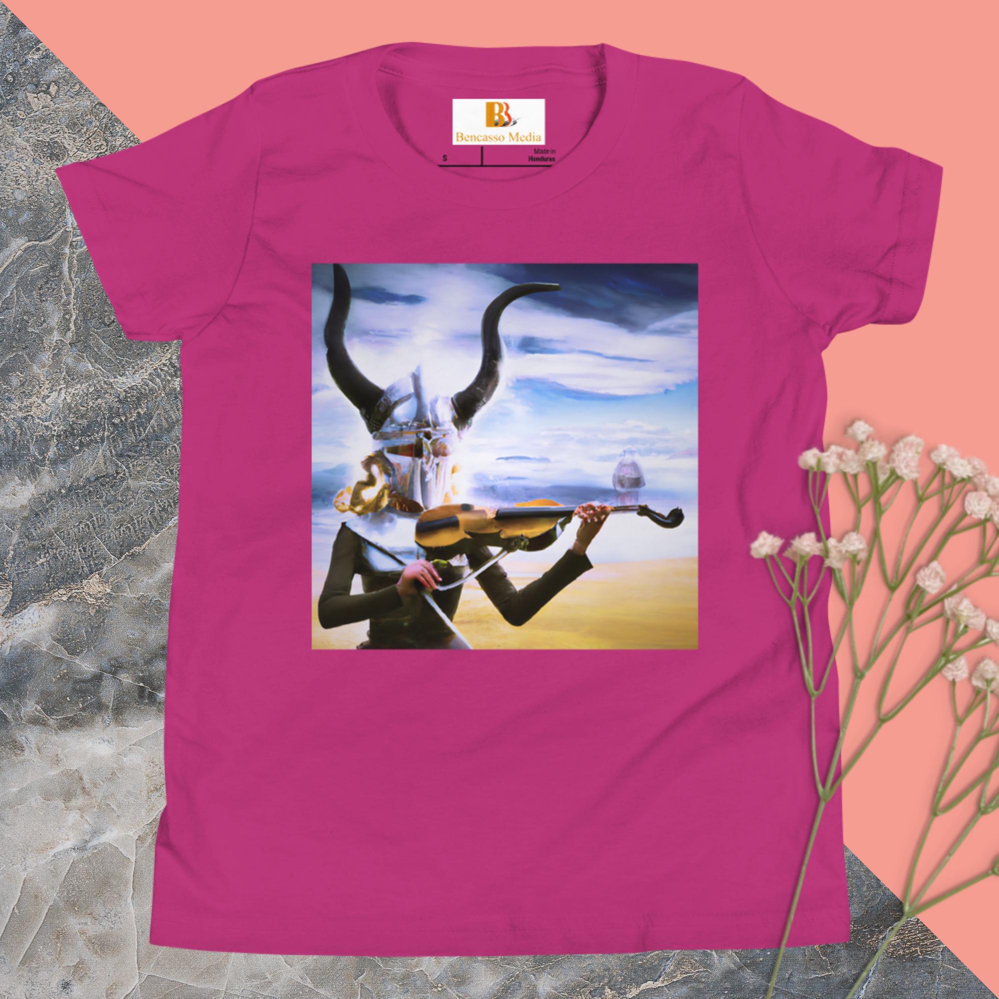 Hillary Viking Violin Youth Short Sleeve T-Shirt - Image 9