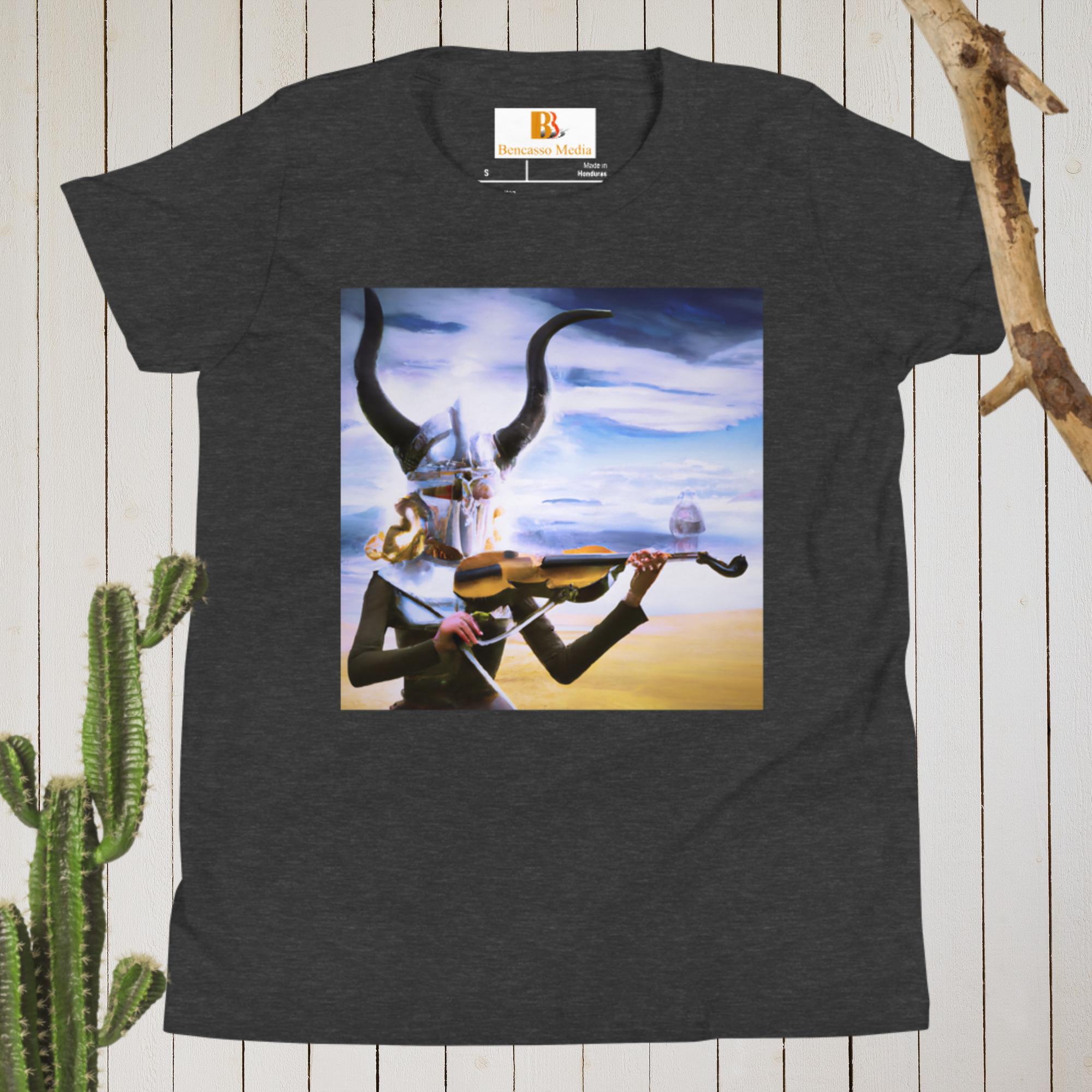 Hillary Viking Violin Youth Short Sleeve T-Shirt - Image 10