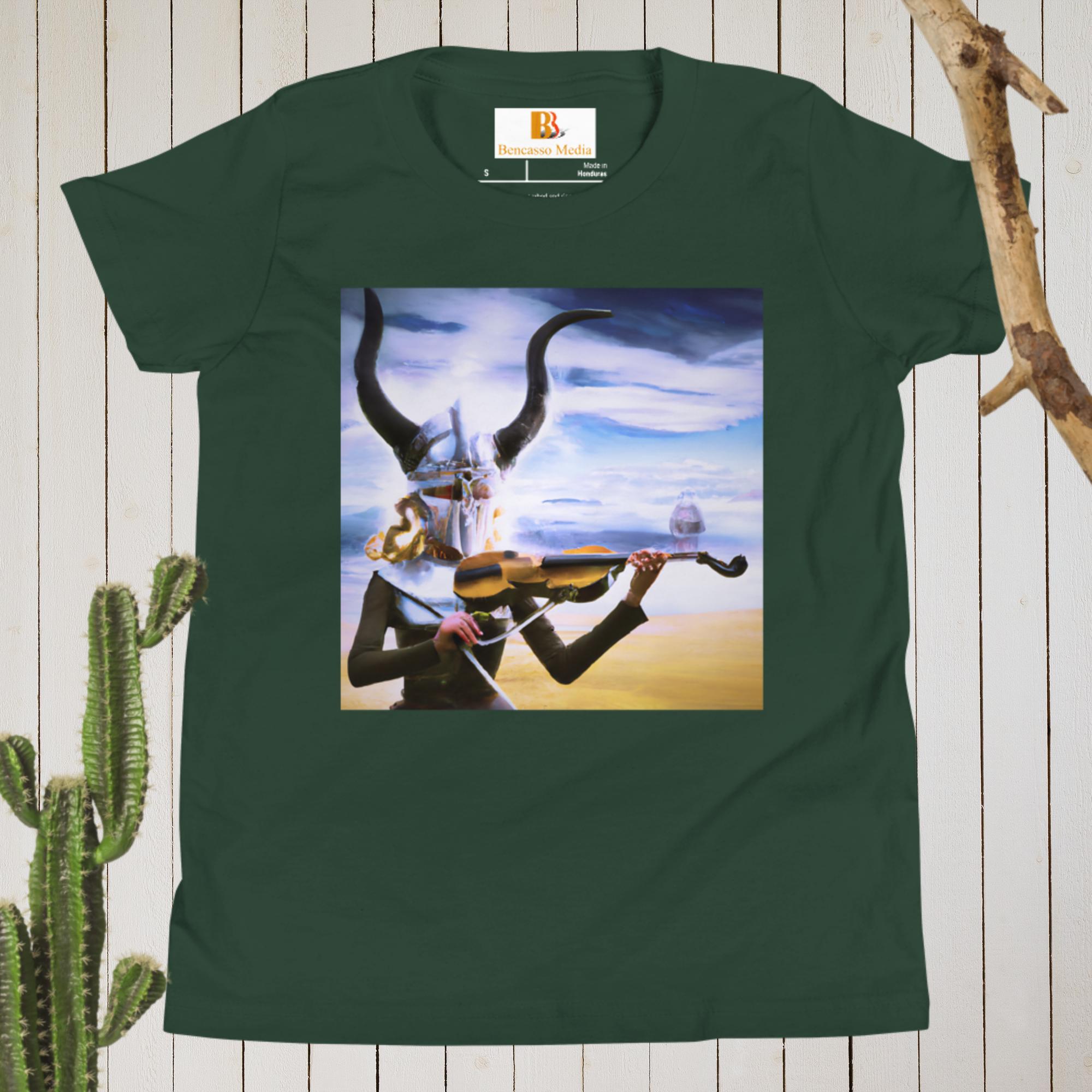 Hillary Viking Violin Youth Short Sleeve T-Shirt - Image 12