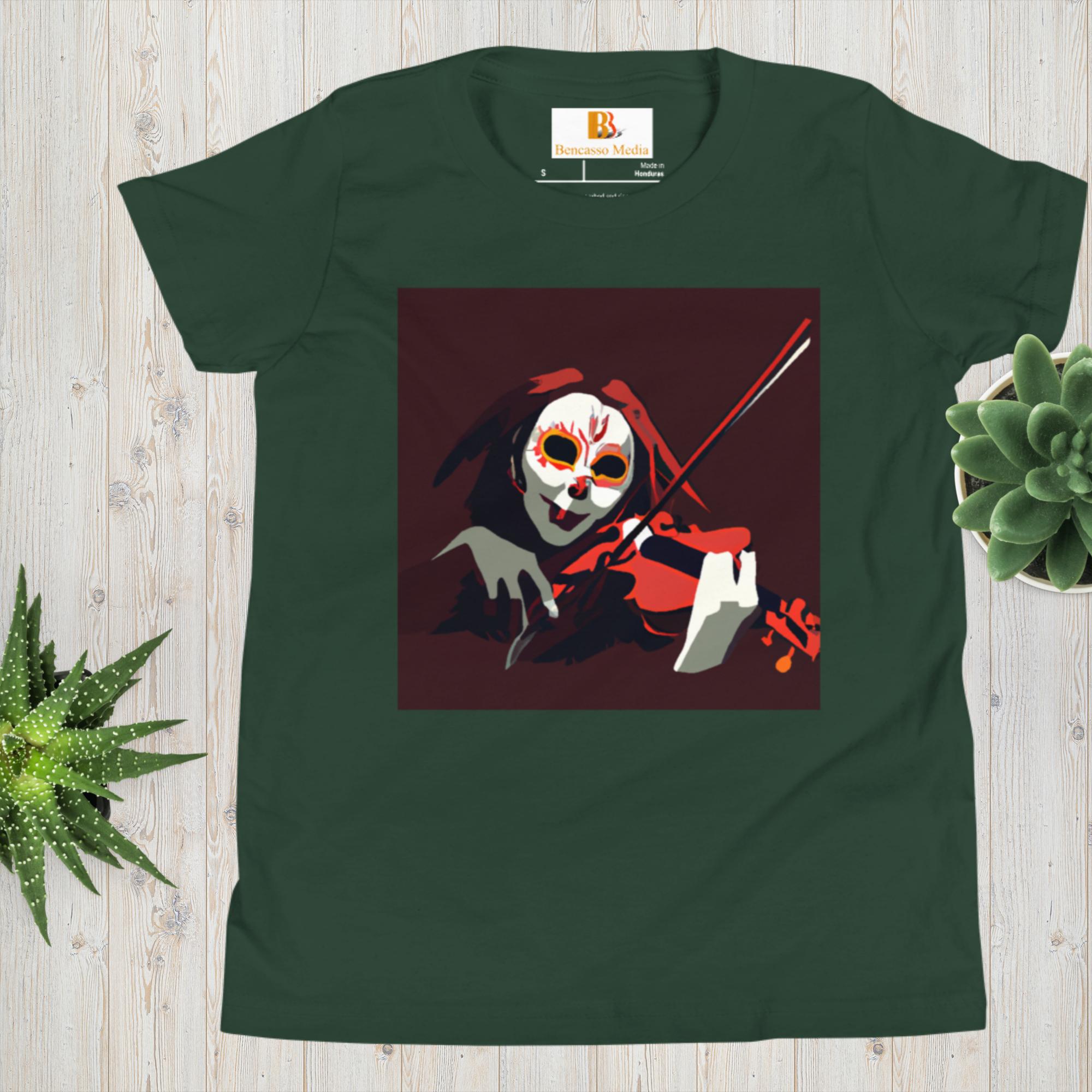 Skeletonichi's Daughter Violin Youth Short Sleeve T-Shirt - Image 12