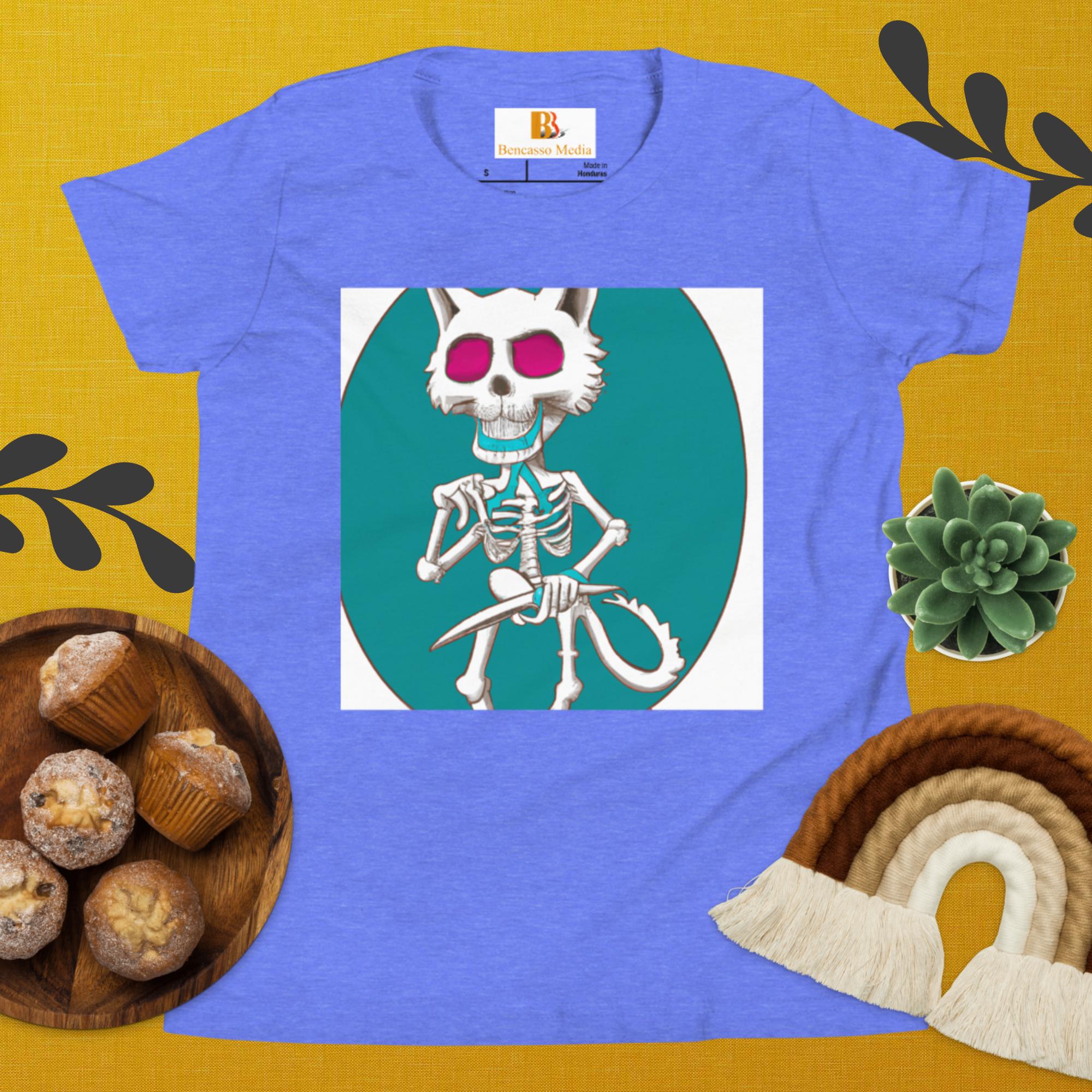 Skeletonichi's Cat Youth Short Sleeve T-Shirt - Image 6