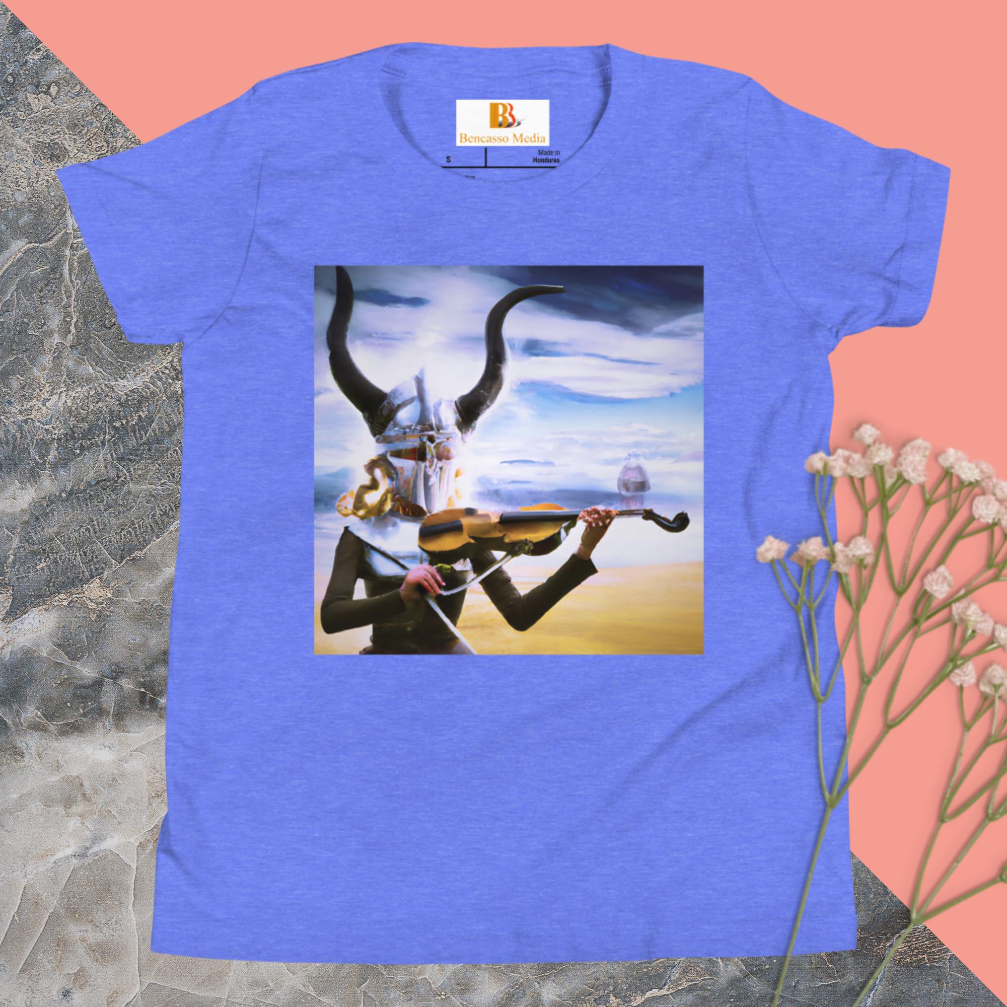 Hillary Viking Violin Youth Short Sleeve T-Shirt - Image 7