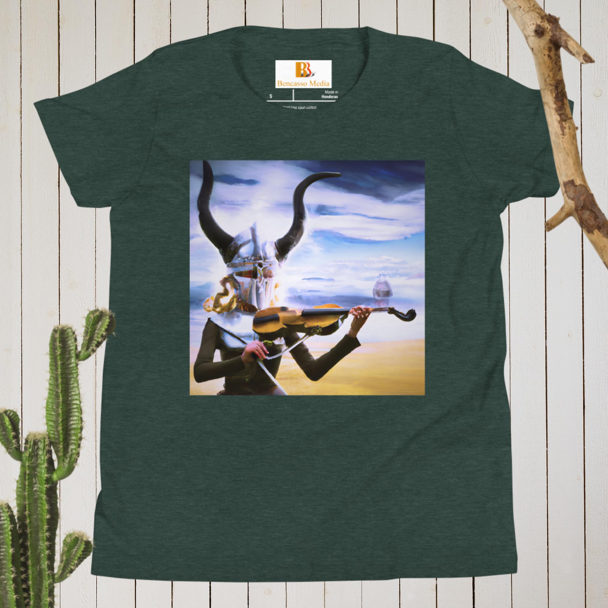 Hillary Viking Violin Youth Short Sleeve T-Shirt - Image 3