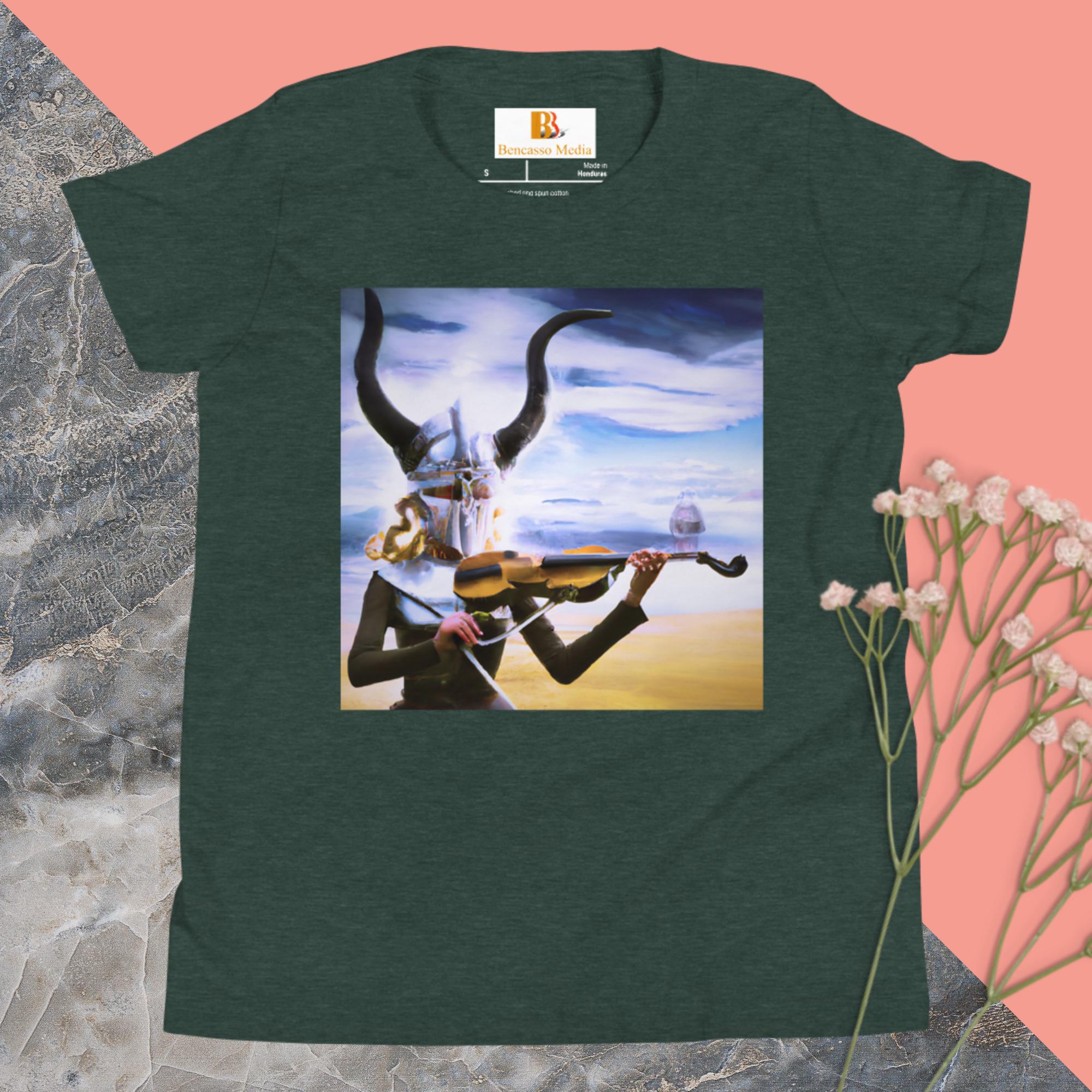 Hillary Viking Violin Youth Short Sleeve T-Shirt - Image 4