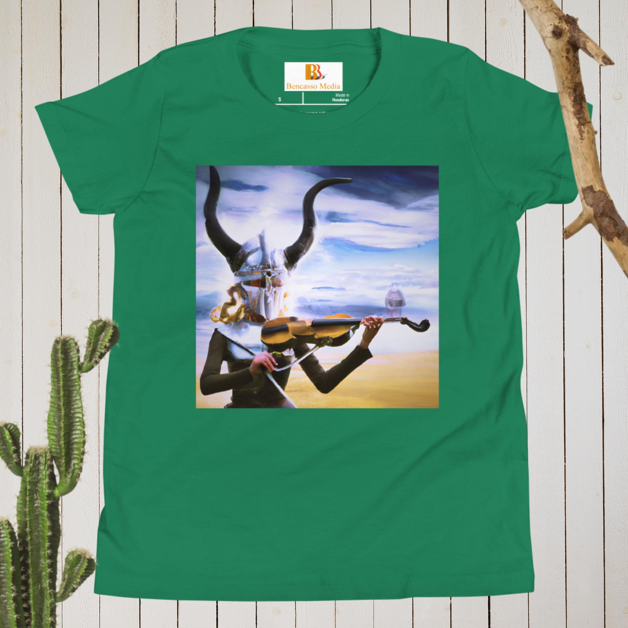 Hillary Viking Violin Youth Short Sleeve T-Shirt - Image 7