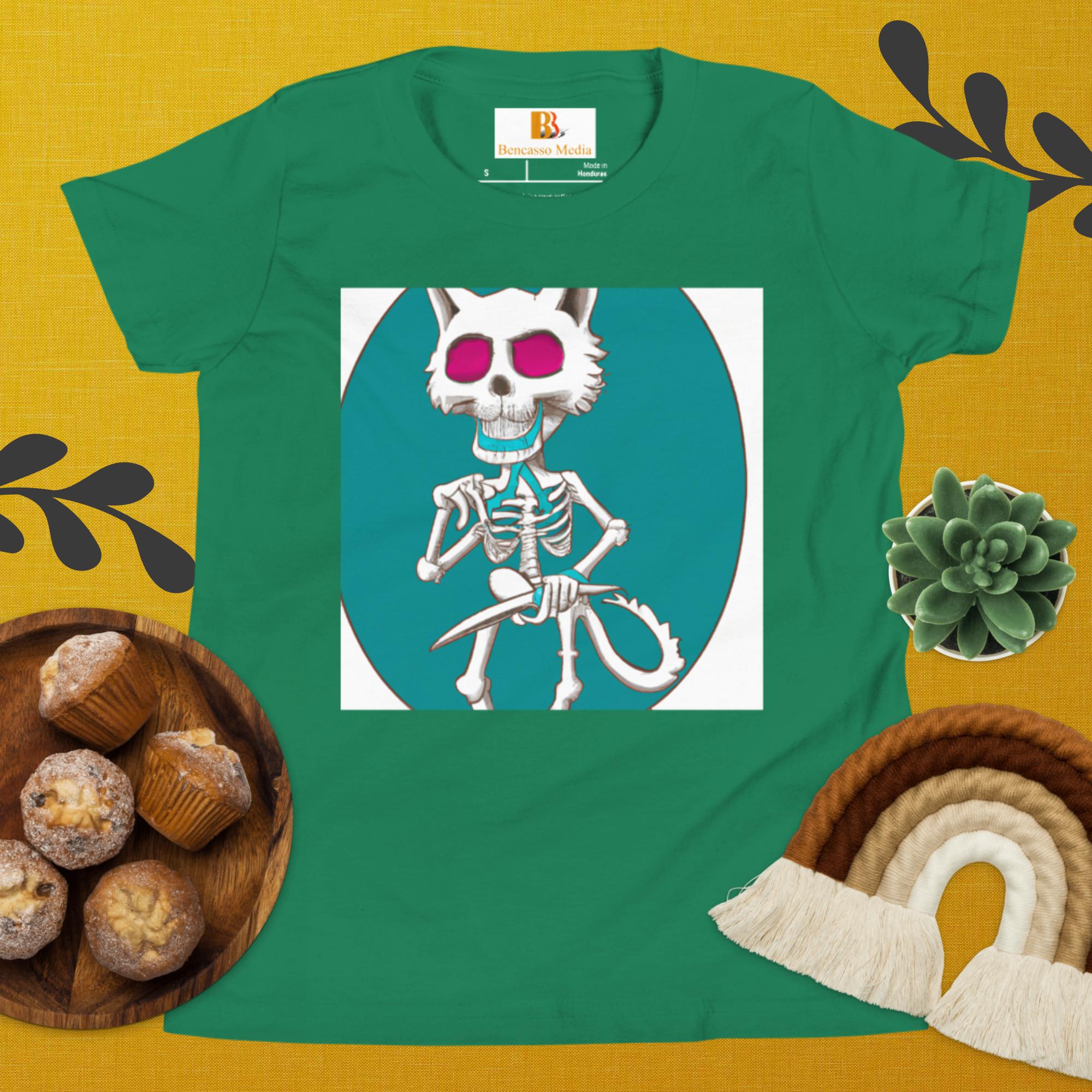 Skeletonichi's Cat Youth Short Sleeve T-Shirt - Image 7