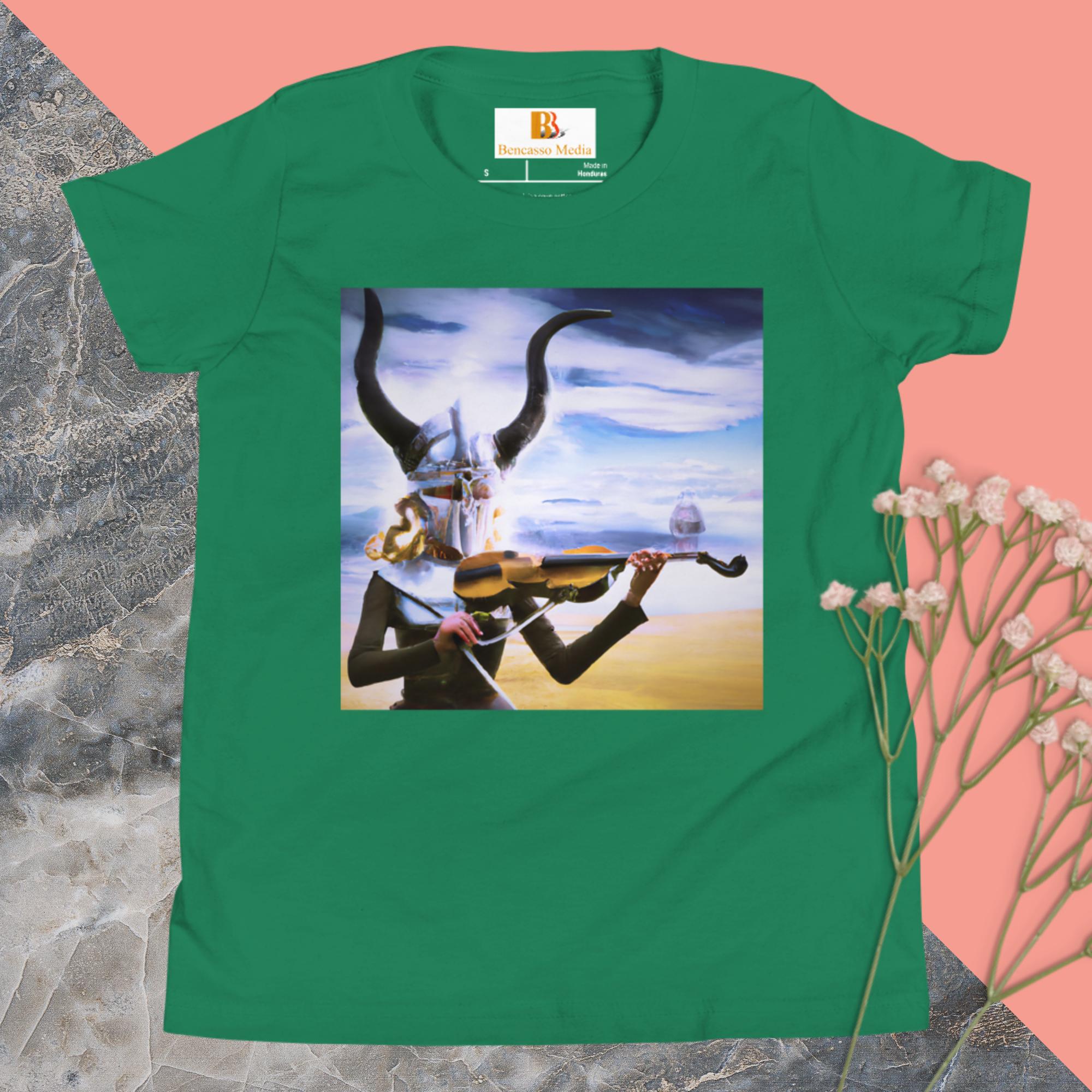 Hillary Viking Violin Youth Short Sleeve T-Shirt - Image 8