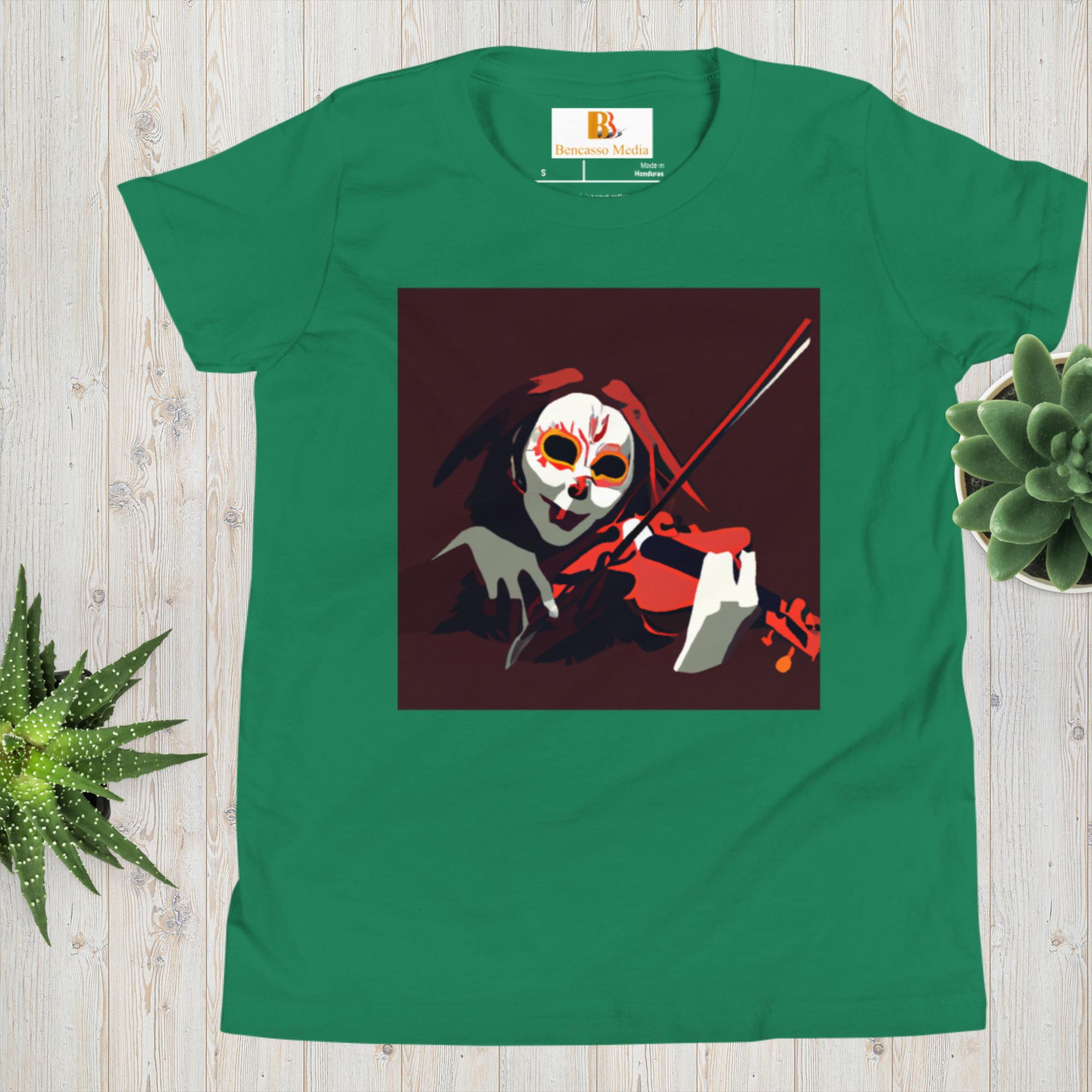 Skeletonichi's Daughter Violin Youth Short Sleeve T-Shirt - Image 7