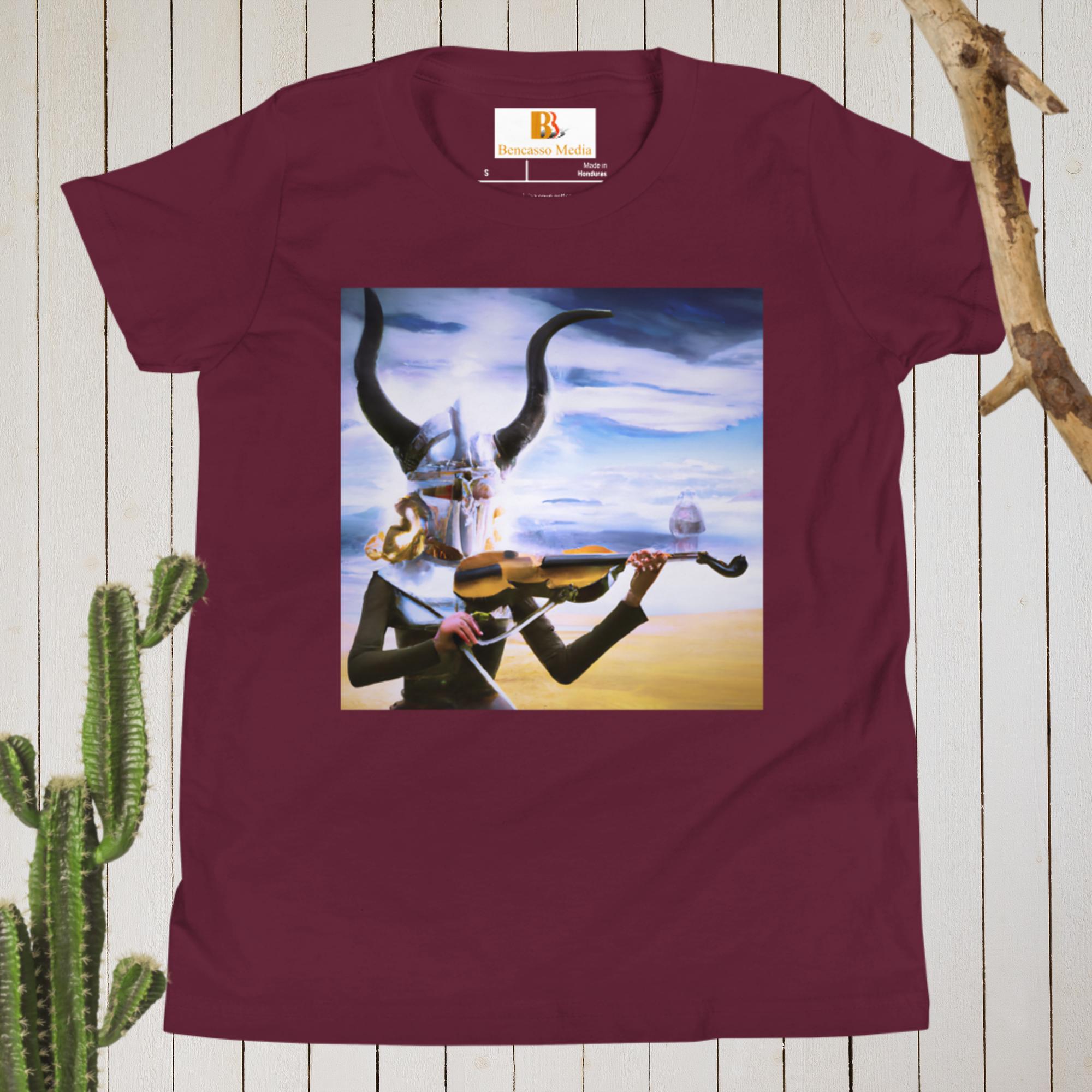 Hillary Viking Violin Youth Short Sleeve T-Shirt - Image 14