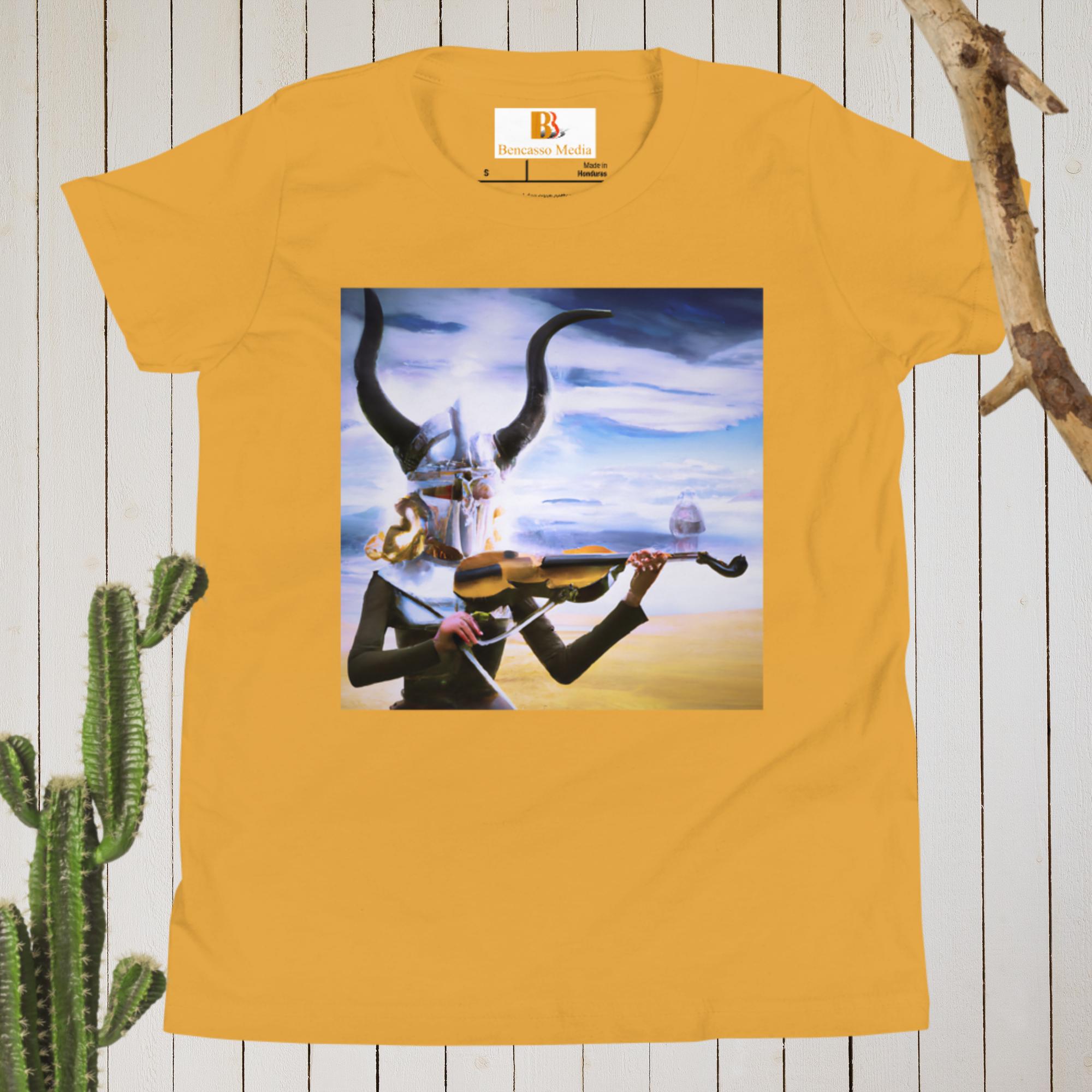 Hillary Viking Violin Youth Short Sleeve T-Shirt - Image 15