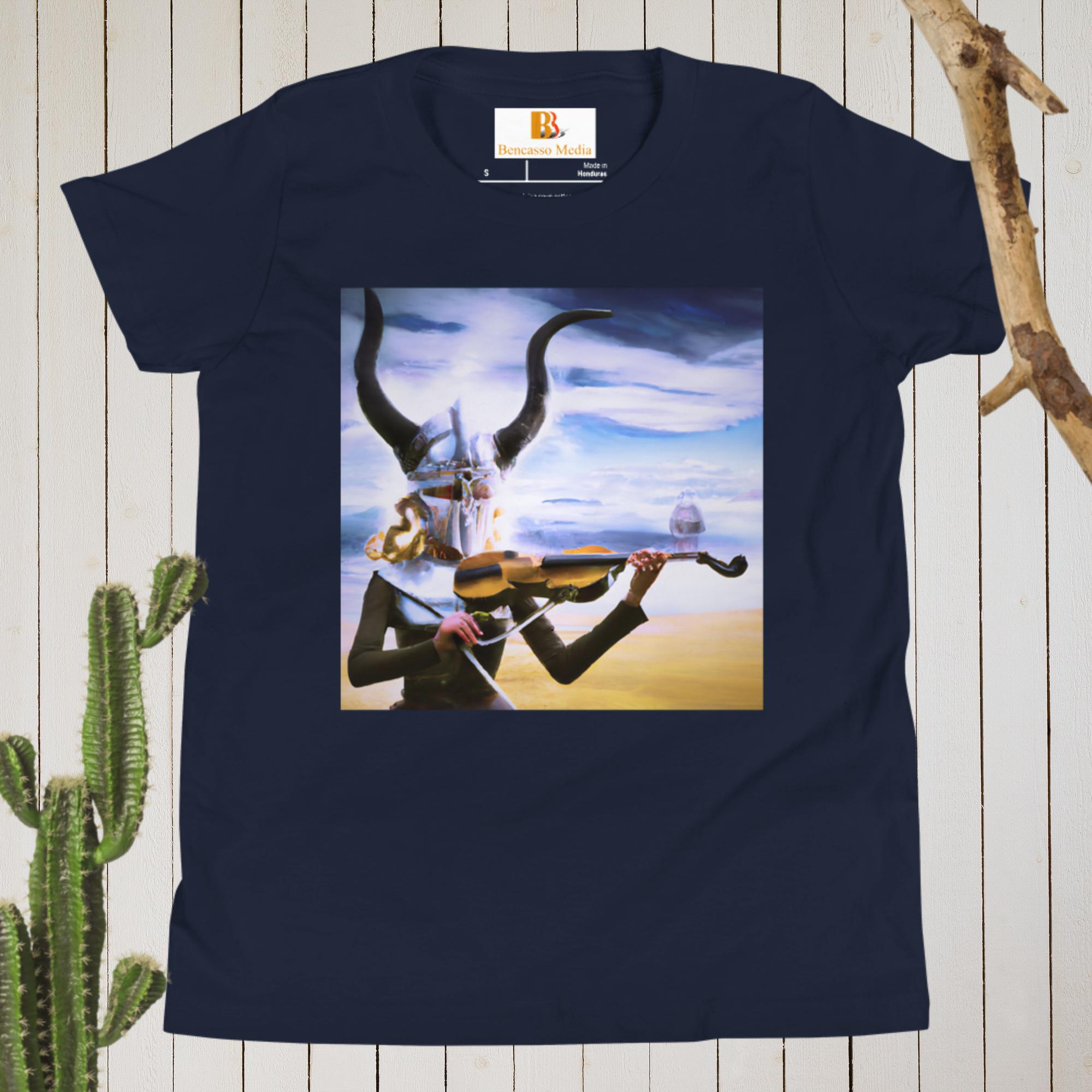 Hillary Viking Violin Youth Short Sleeve T-Shirt - Image 4