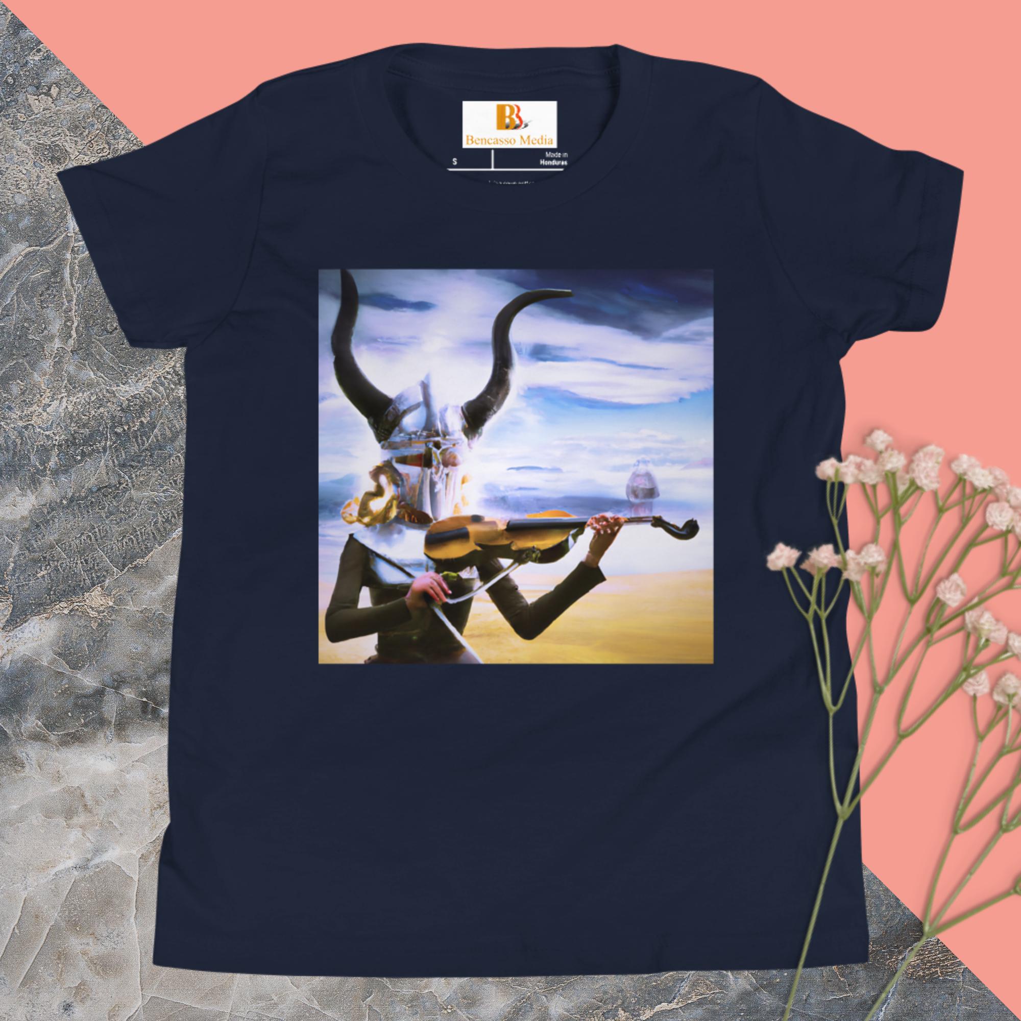 Hillary Viking Violin Youth Short Sleeve T-Shirt - Image 5