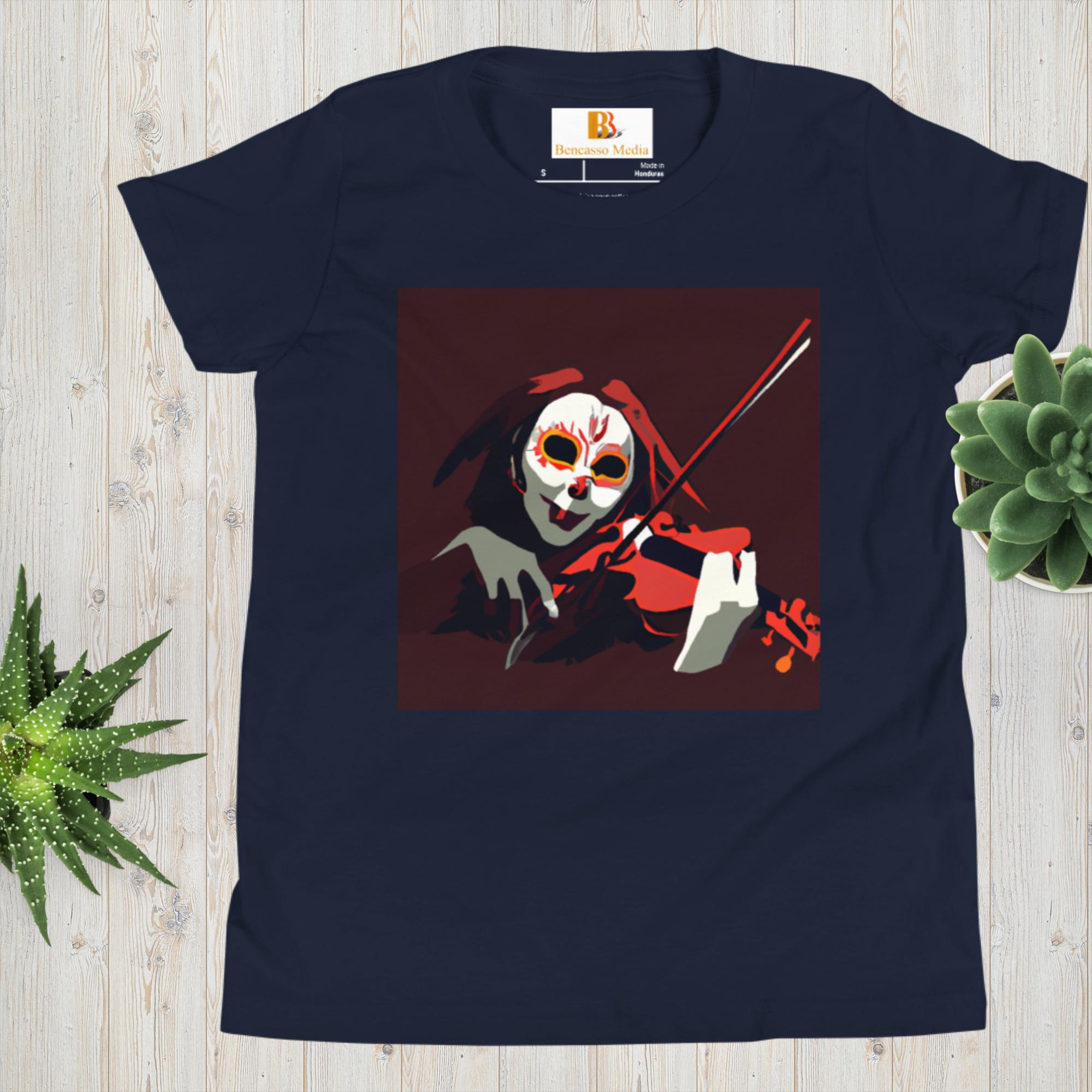 Skeletonichi's Daughter Violin Youth Short Sleeve T-Shirt - Image 5