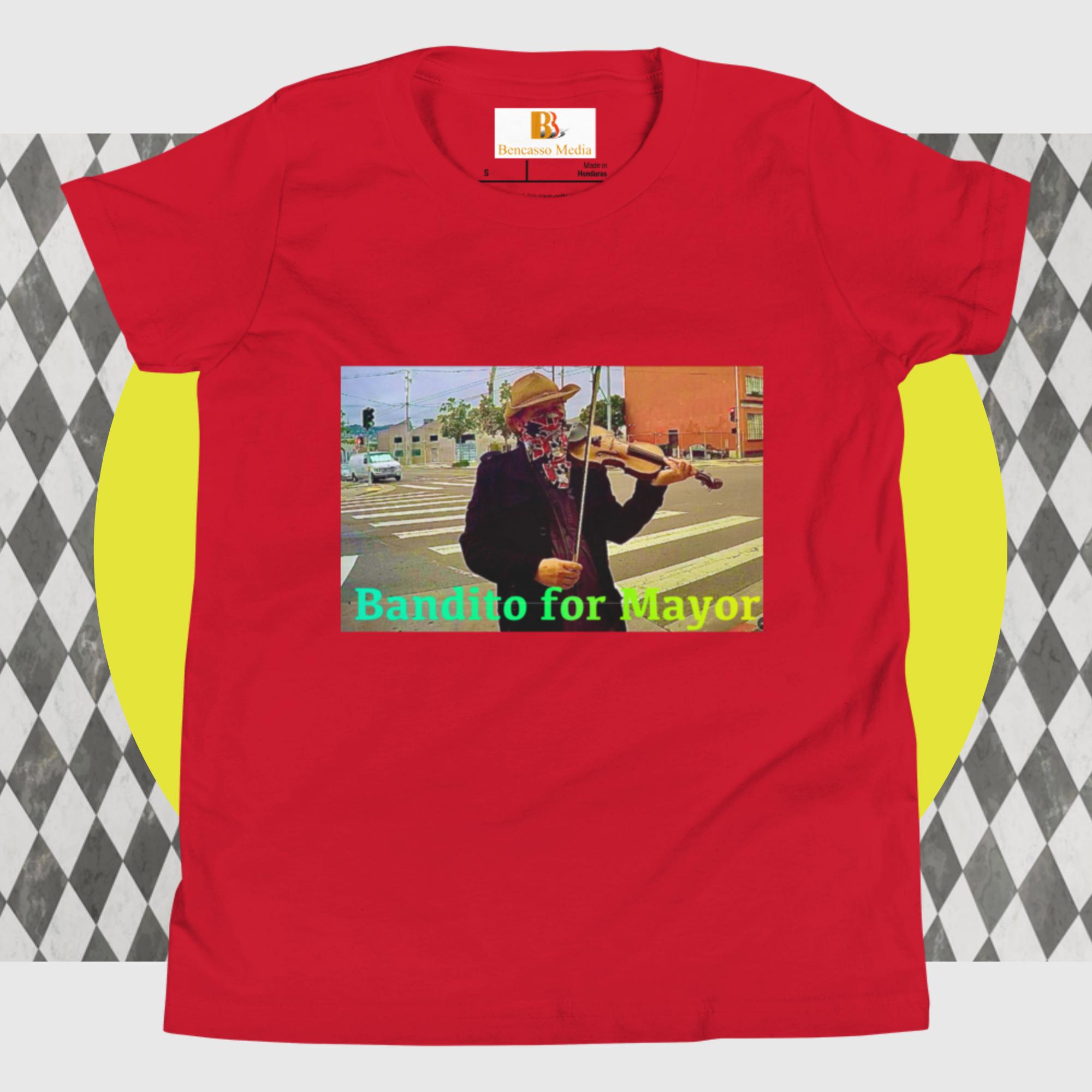 Bandito for Mayor Youth Short Sleeve T-Shirt - Image 8