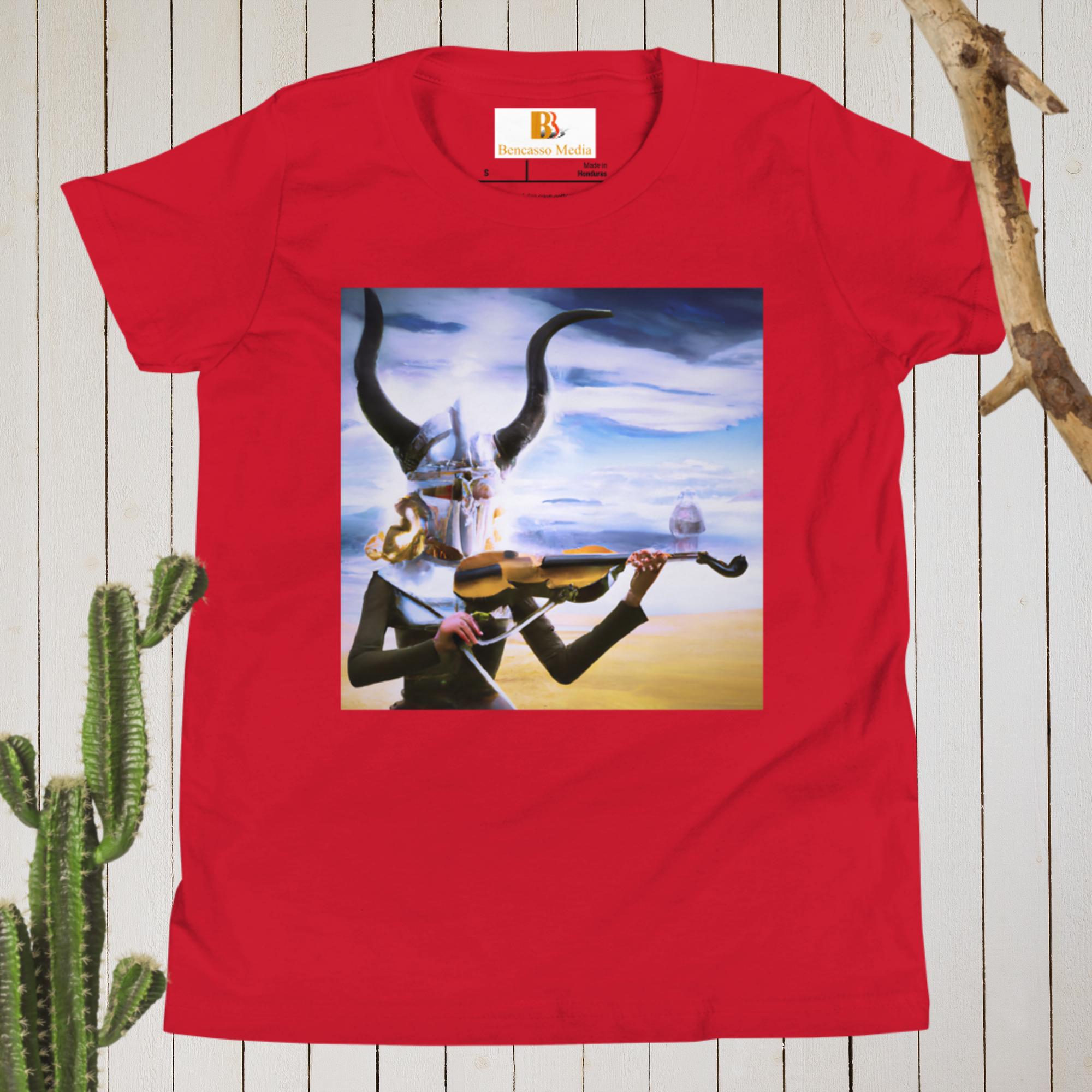 Hillary Viking Violin Youth Short Sleeve T-Shirt - Image 8