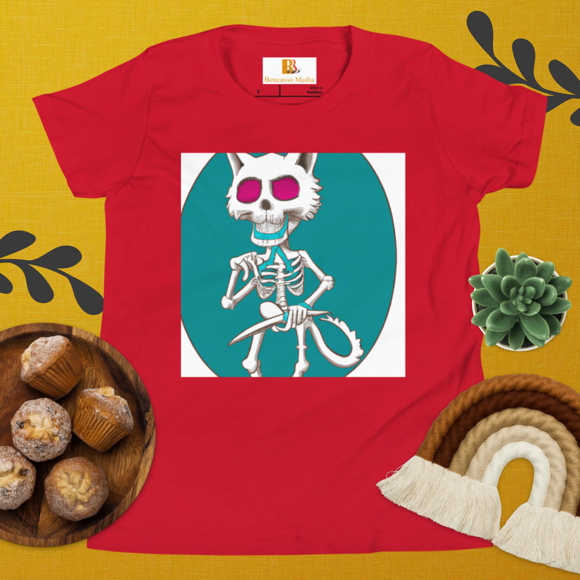 Skeletonichi's Cat Youth Short Sleeve T-Shirt - Image 8