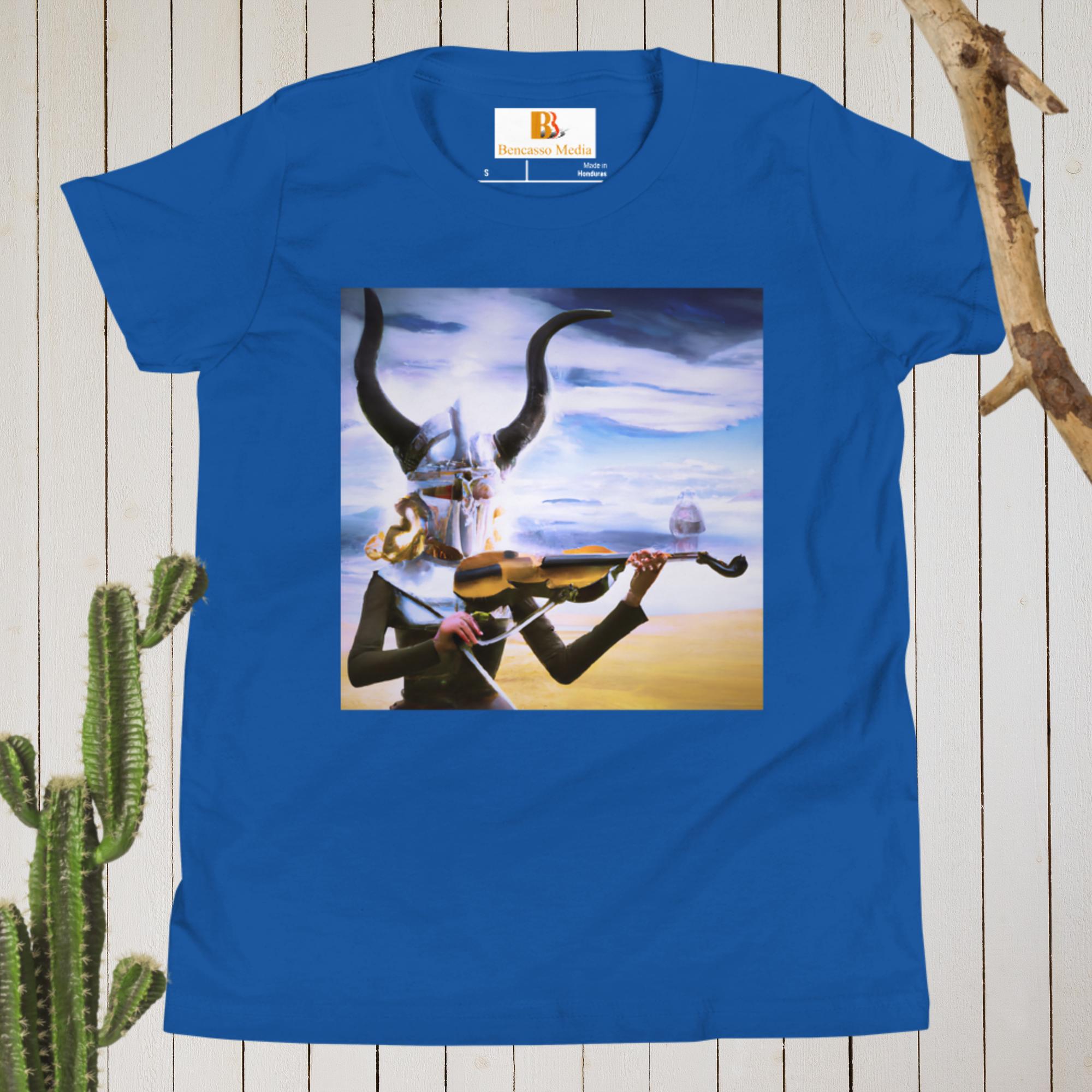 Hillary Viking Violin Youth Short Sleeve T-Shirt - Image 11