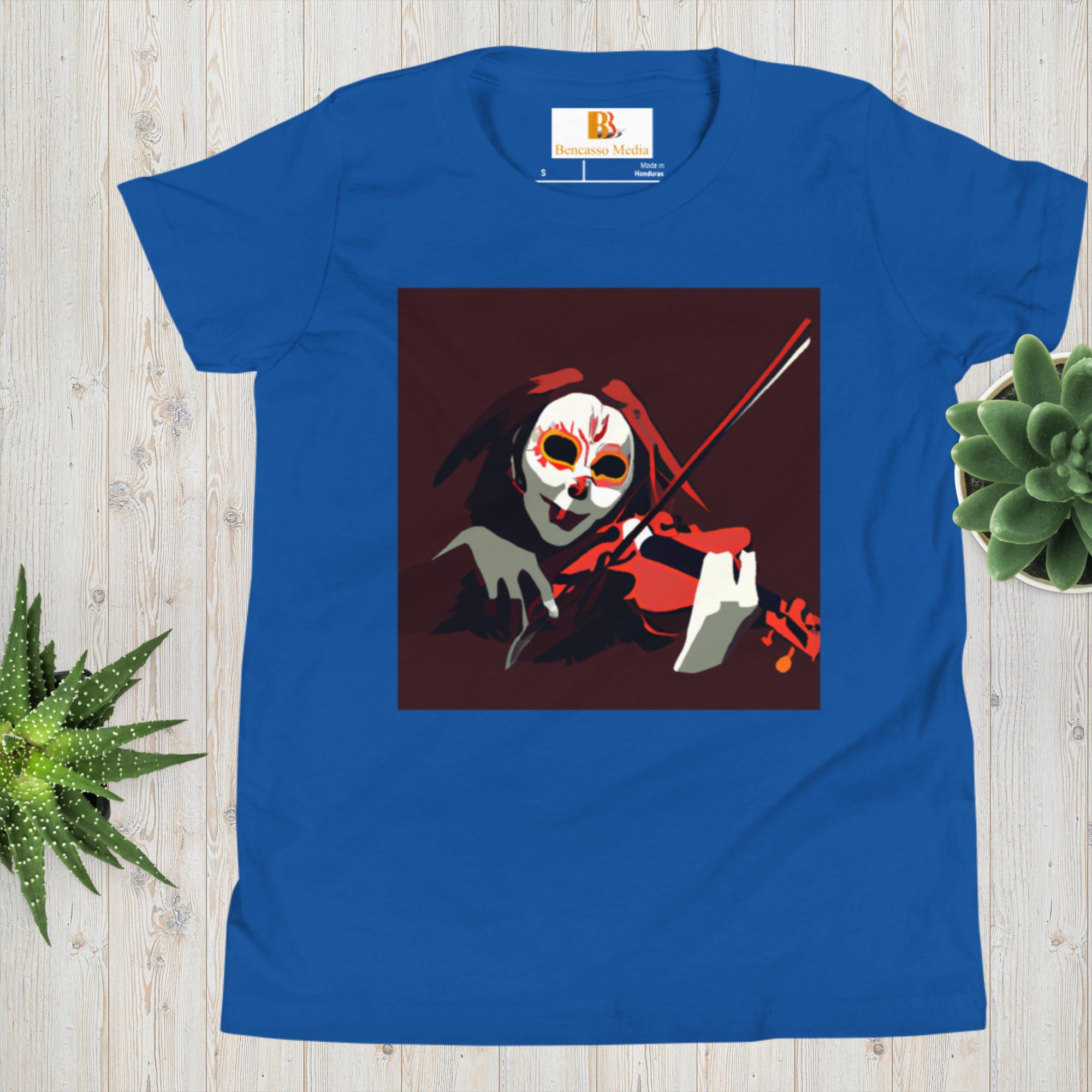 Skeletonichi's Daughter Violin Youth Short Sleeve T-Shirt - Image 11