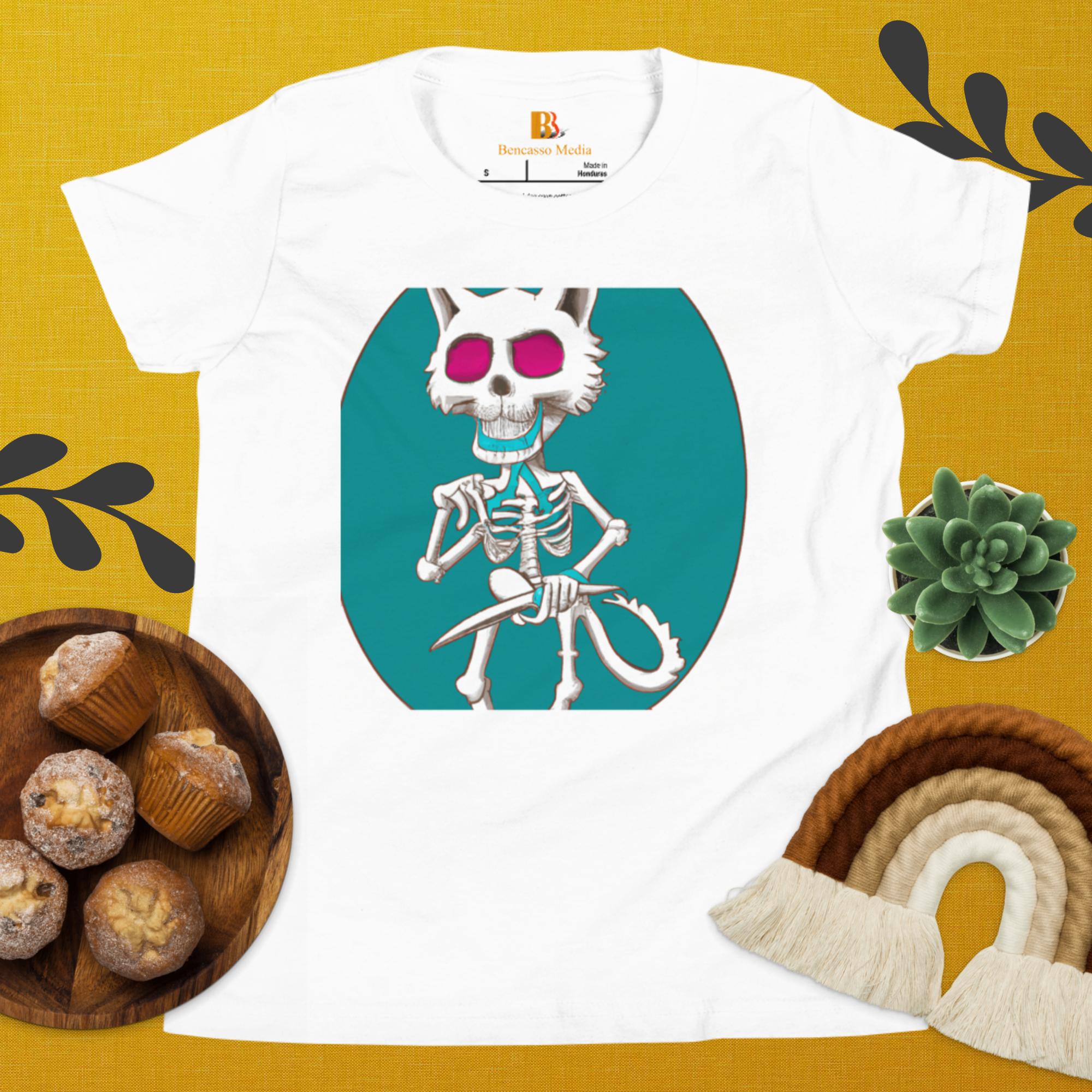 Skeletonichi's Cat Youth Short Sleeve T-Shirt - Image 5