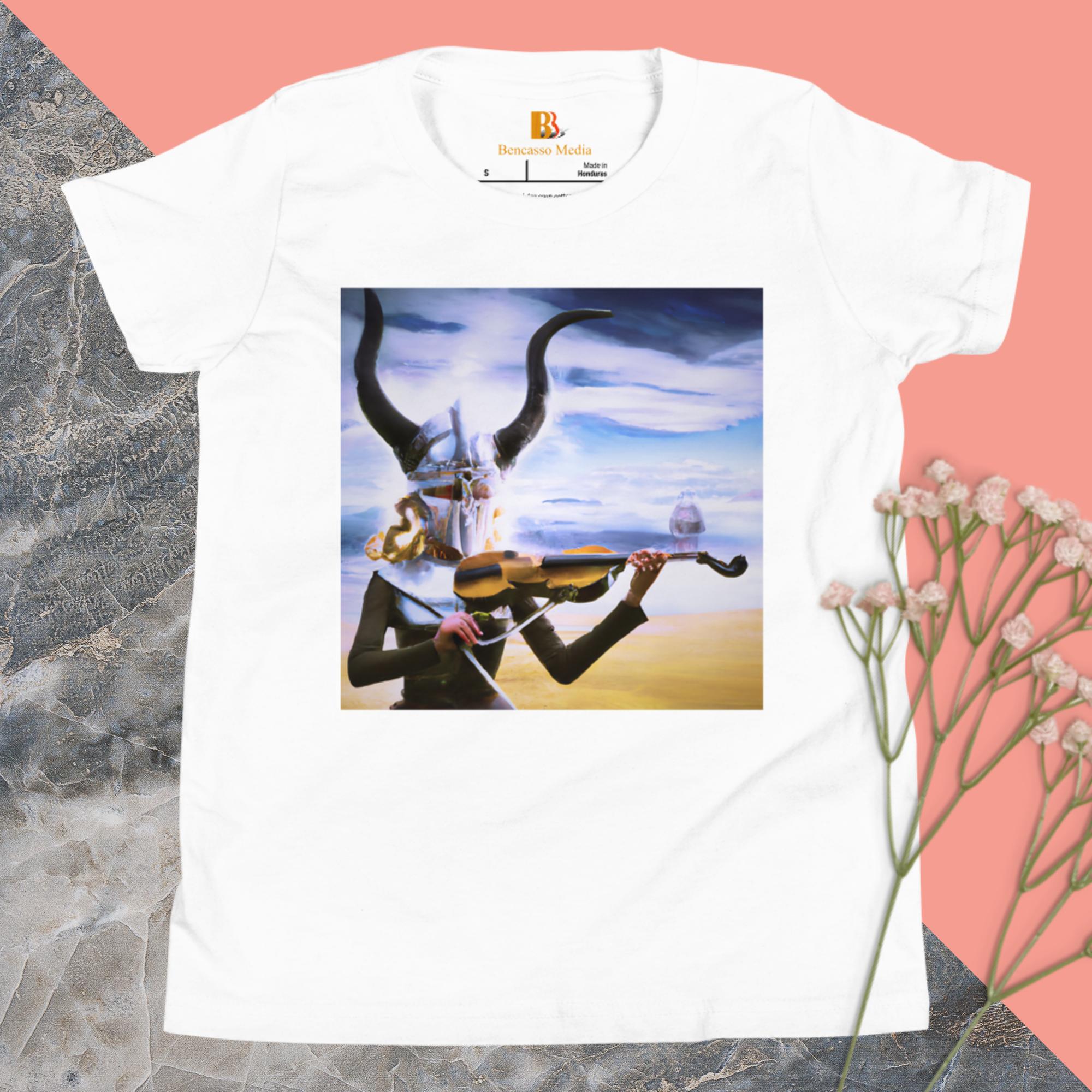 Hillary Viking Violin Youth Short Sleeve T-Shirt - Image 6