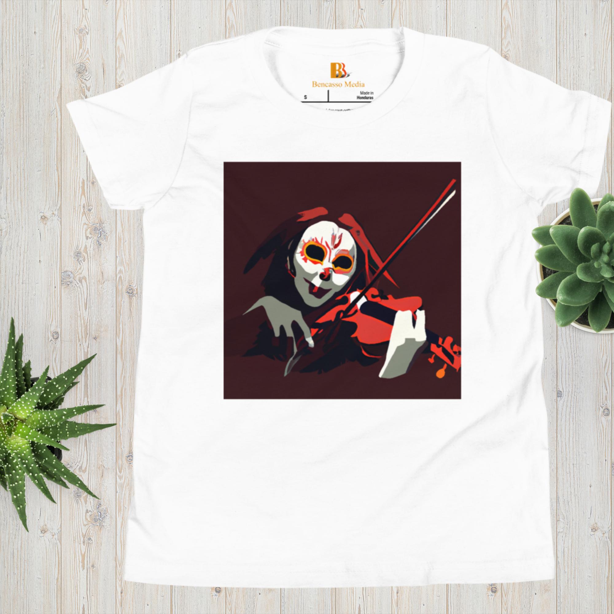 Skeletonichi's Daughter Violin Youth Short Sleeve T-Shirt - Image 6