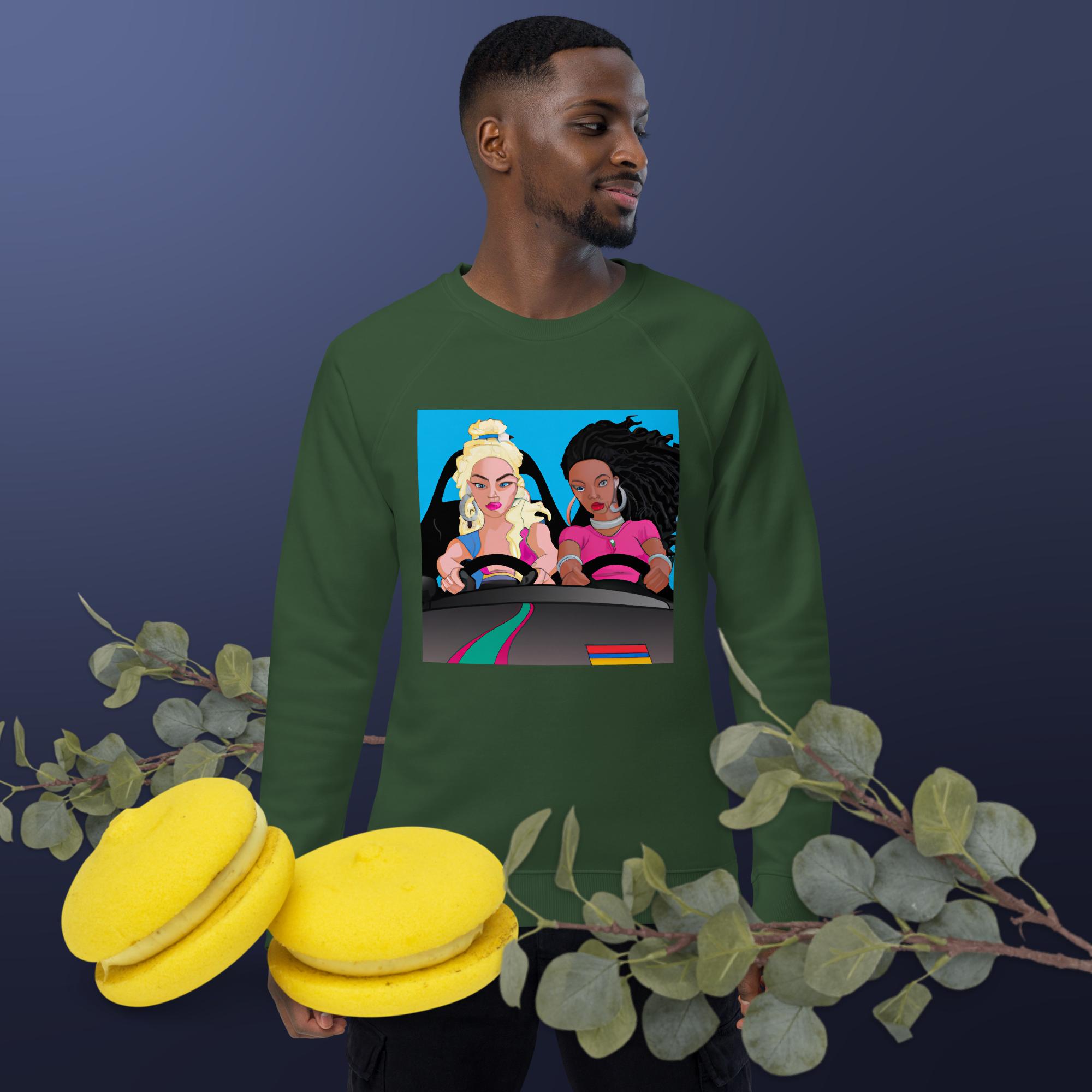 Bayshore Boulevard Unisex organic raglan sweatshirt - Image 2