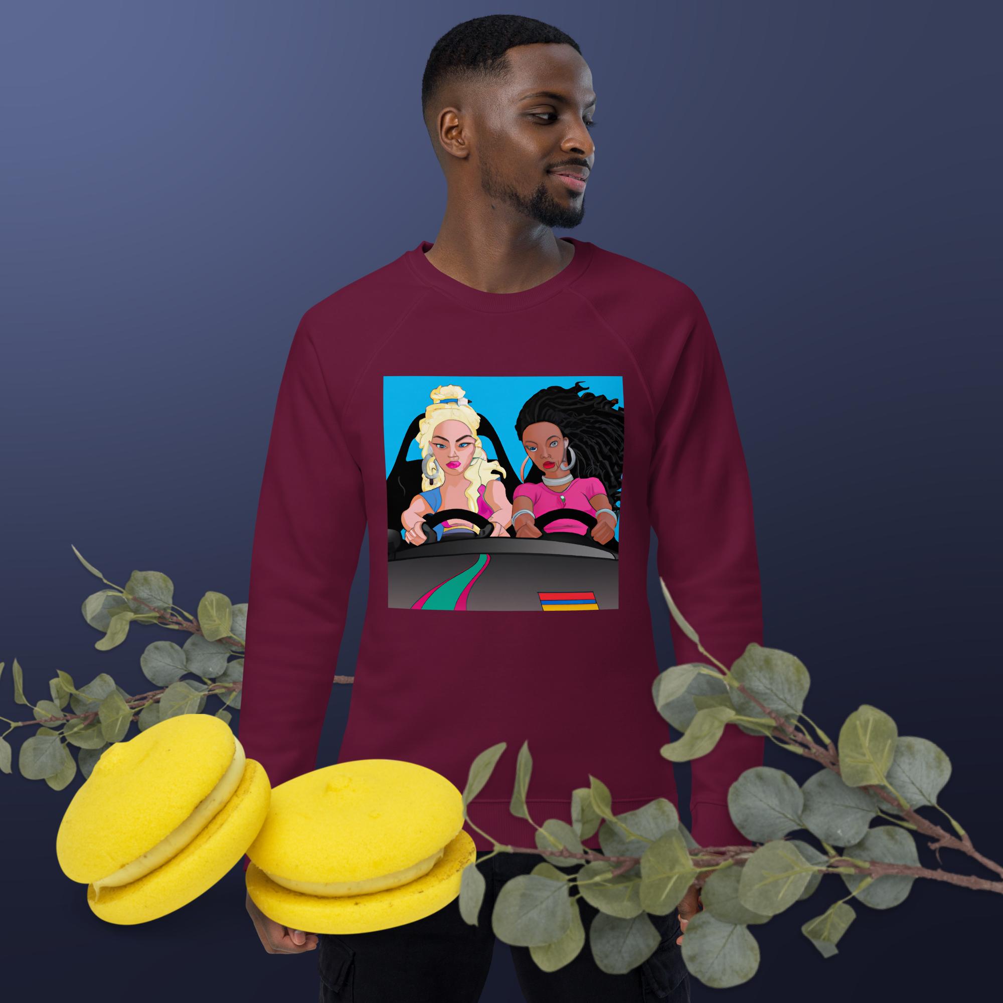 Bayshore Boulevard Unisex organic raglan sweatshirt - Image 3