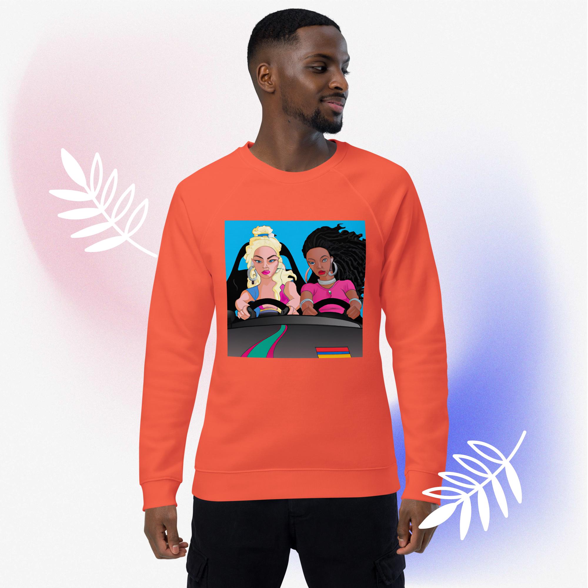 Bayshore Boulevard a Unisex organic raglan sweatshirt - Image 4