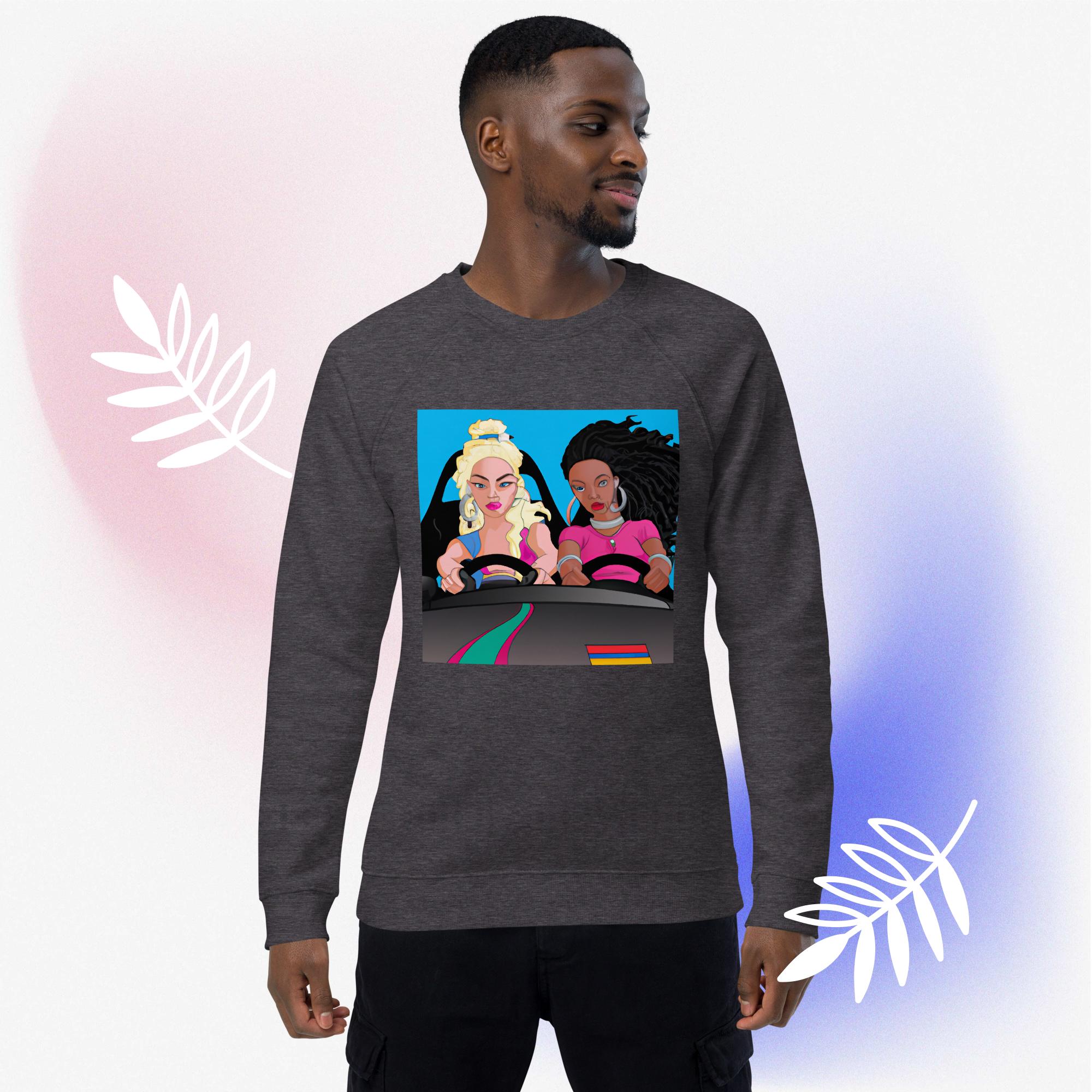 Bayshore Boulevard a Unisex organic raglan sweatshirt - Image 5