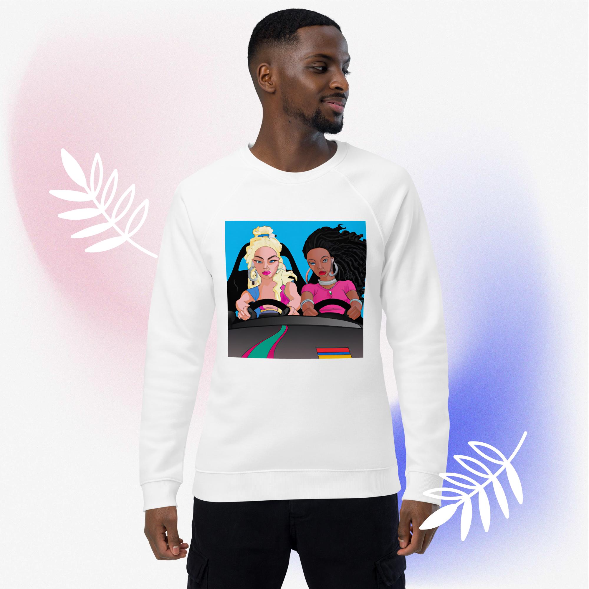 Bayshore Boulevard a Unisex organic raglan sweatshirt - Image 6