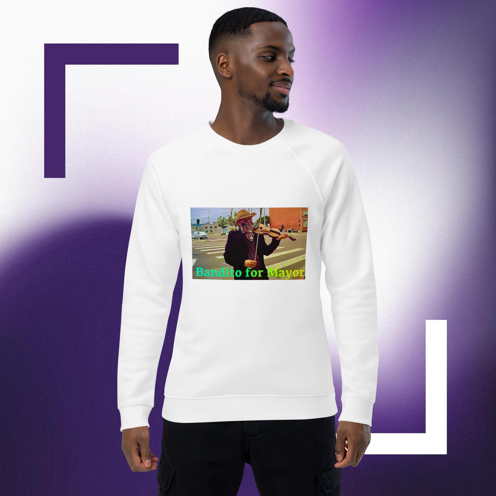 Bandito for Mayor Unisex organic raglan sweatshirt - Image 6